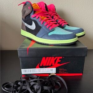 Size 12 Men Jordan 1 High Tokyo Bio Hack with box and extra laces pictured.